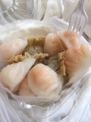 Photo of Dim Sum Bistro - San Francisco, CA, US. Har gao (shrimp dumpling) & Shark fin (pork & shrimp dumpling - named for the "fin" on top of the dumpling). #yum #sfchinatown