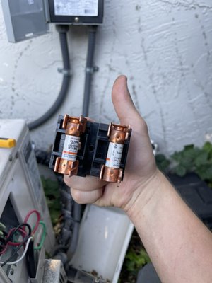 Photo of Plug-In Services - Mountain View, CA, US. Electrcial fuses on your AC should match the breakers and condenser unit amperage