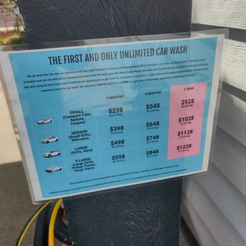 Unlimited car wash offers.