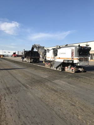 Photo of CDM Asphalt - Concord , CA, US. Grinding and removing existing damaged Asphalt