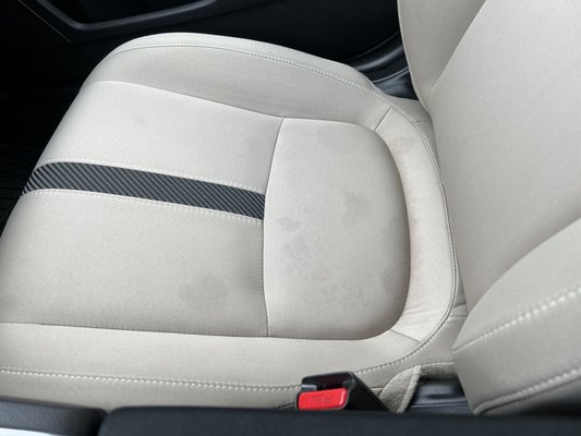 Photo of Bio Car Care - San Francisco, CA, US. Marks stills showing on the seats. Not completely cleaned with the "shampoo"