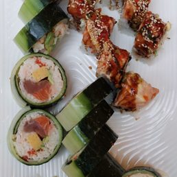 Cucumber Wrapped Sunshine Roll