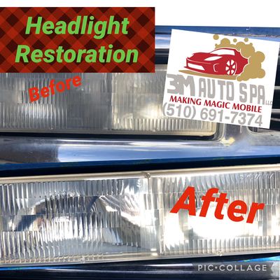 Photo of 3M Auto Spa - Richmond, CA, US. Headlight restoration service, Get yours restored today.