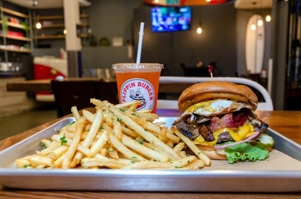 Photo of Flippin Burger - San Francisco, CA, US. burger & garlic fries