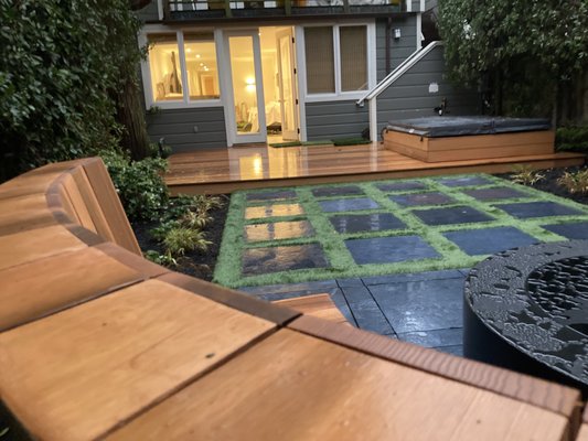 Photo of JML Landscapes - San Francisco, CA, US. a backyard with a fire pit