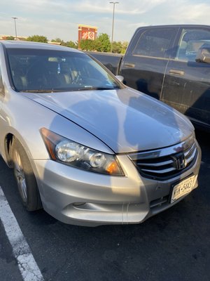 Photo of A1 Dent Tech - New York, NY, US. After picture... damage is straight hood opens and closes perfectly and all the parts are saved for a small amount of money