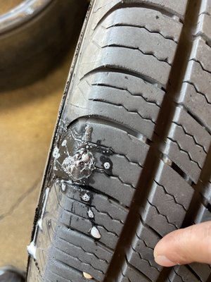 Photo of America's Tire - Millbrae, CA, US. Terminal puncture, RIP tire