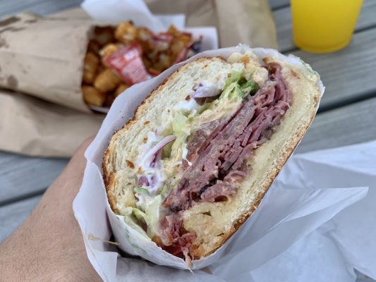 Photo of Grubbin' - San Francisco, CA, US. Pastrami aka the Droolin' on Dutch crunch