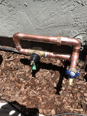 Photo of Affordable Plumbing Services - Los Gatos, CA, US. Another pressure reducing valve. We had spacing limitations. Luckily we were able to hide it behind a hose reel