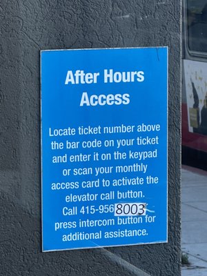 Photo of Lombard Street Garage - San Francisco, CA, US. Elevator located on the West End of the building