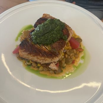 This was a great Salmon dish - so tasty with the Succotash!