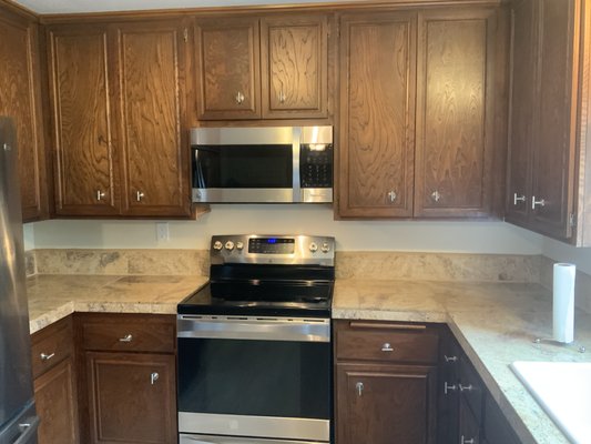 Photo of Rancho Bernardo Handyman - San Diego, CA, US. Re-stained cabinets