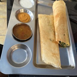 Spinach Masala Dosa