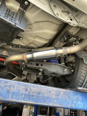 Photo of South City Muffler - South San Francisco, CA, US. Small muffler installed