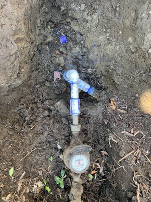 Photo of Vic's Handy Plumbing - Sunnyvale, CA, US. Water leak repair at the water meter after picture.