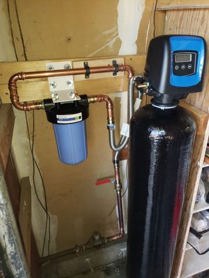 Photo of Evo Water Heating & Plumbing - San Jose, CA, US. Fleck water softener with carbon filter