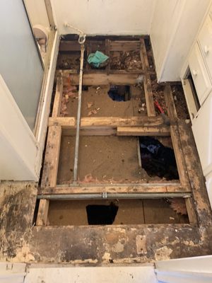 Photo of Vic's Handy Plumbing - Sunnyvale, CA, US. Removal of the rotted out sub floor.