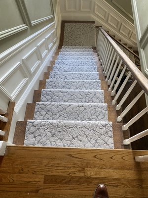 Photo of American Carpet Distributors - Park Ridge, IL, US. Custom stair runner in kenilworth