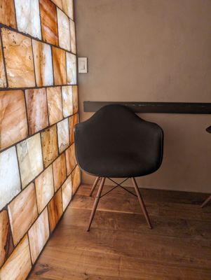 Photo of Watercourse Way - Palo Alto, CA, US. Waiting area. Not a fan of these chairs, they seem out of place and weren't comfortable.