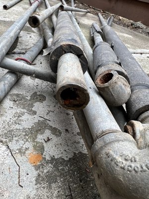 Photo of Lion Rooter And Plumbing - Hayward, CA, US. Old nasty galvanized pipes. I can't believe we were using the water running through this!