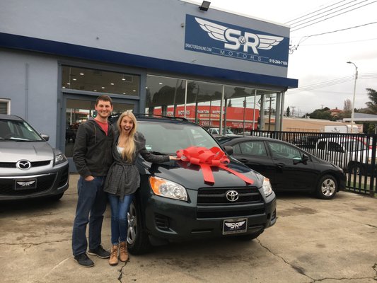 Photo of S&R Motors - Hayward, CA, US. Congrats to Jill & Ryan on their New Toyota Rav4, thank you for coming to us from so far, it was our pleasure meeting you both.