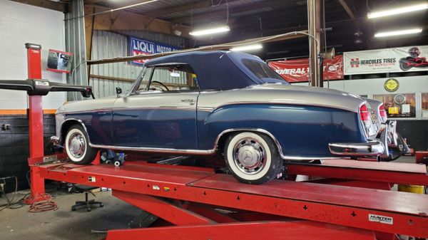 Photo of Larkins Bros Tire Company - San Francisco, CA, US. Beautiful mercedes getting new tires , wheels, and a straight alignment