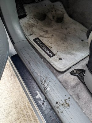 Photo of Golden Auto Muffler & Brake Service - Daly City, CA, US. technician put mud all over my floor mat, no paper shop floor mat used...