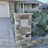 AFTER: A close up of the column mailbox, beautifully done.

