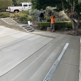 New concrete driveway