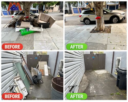 Photo of A&M Hauling & Demolition - San Francisco, CA, US. Pile the junk, text a photo, get a quote, get it handled. We make it easy with Venmo or Zelle forms of payment