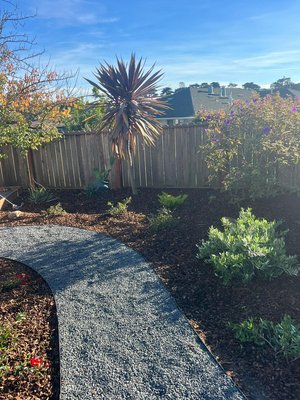 Photo of Green Valley Landscaping Services - San Francisco, CA, US. A path of small stones that the customer asked for