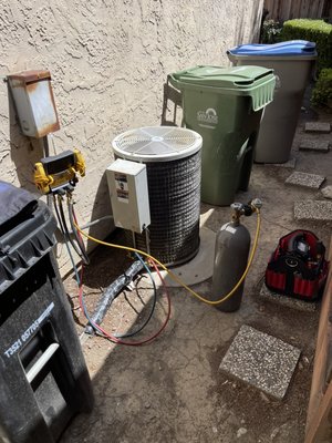 Photo of Plug-In Services - Mountain View, CA, US. Condenser unit diagnostic workspace