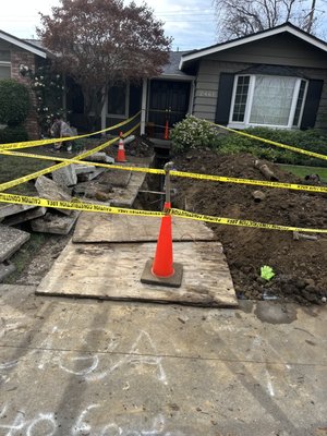 Photo of Drain Rooter Service - San Jose, CA, US. Sewer main pipe replacement and rematch concrete!