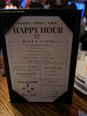 Photo of Ron Blacks Beer Hall - White Plains, NY, US. Happy hour menu