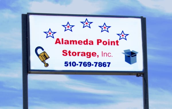 Photo of Alameda Point Storage - Alameda, CA, US. Sign at corner of Central & Oriskany