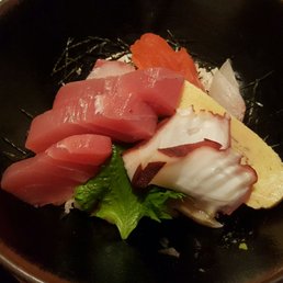 Photo of Kibune Sushi - Vancouver, BC, Canada. I ordered their chirashi dinner set and this was the chirashi don. Amazing fish!