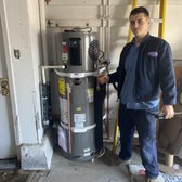 Jacob installs a new hybrid electric water heater
