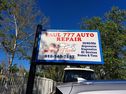 Photo of PAUL 777 AUTO REPAIR - Roseville, CA, US. Paul 777 Auto Repair can do 30/60/90 K services, alignment, diagnostics, AC services, brakes, and tires.