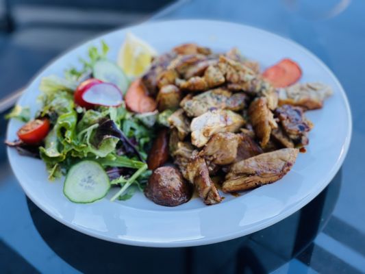 Photo of NUBO Kitchen + Bar - Victoria, BC, CA. Teriyaki chicken- substituted rice with veggies