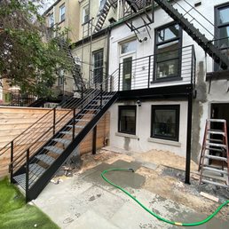 Photo of Piscopo Iron Works - Brooklyn, NY, United States. new steel deck wit stair