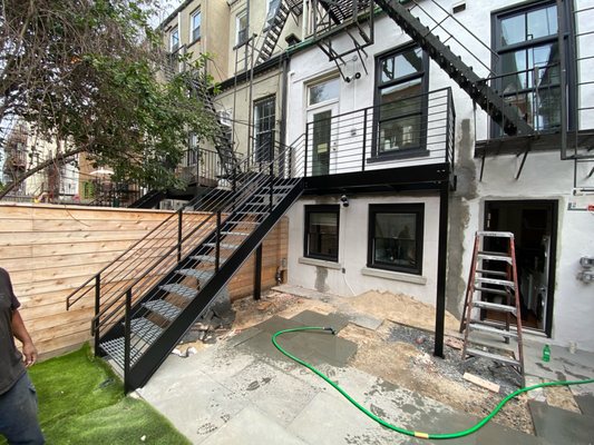 Photo of Piscopo Iron Works - Brooklyn, NY, US. new steel deck wit stair