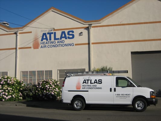 Photo of Atlas Heating - Oakland, CA, US. In Oakland since 1927, our central location at the 580/880/24 maze means quick service.  Our 25 trucks are ready to go.