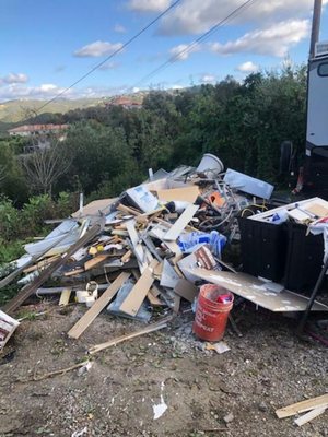 Photo of SA Junk Haul - San Marcos, CA, US. In the beautiful hills of Vista Construction Yard Clean up a debris removal and haul away for a cheap price!