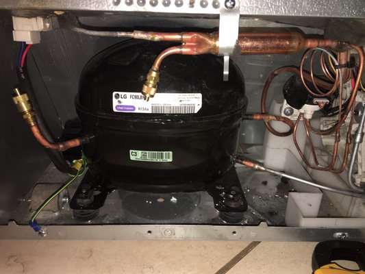 Photo of Sunrise Appliance Repair - Fair Oaks, CA, US. LG Refrigerator compressor replacement