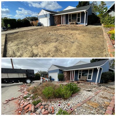 Photo of Giant Hauling & Demolition - San Francisco, CA, US. Castro Valley, CA.  This job took us One and a half day to complete. We used our bobcat to help us make this job faster and more efficient.