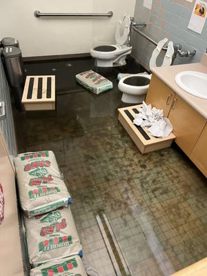 Photo of Precision Rooter & Drain - San Francisco, CA, US. Flooded bathroom from sewer line being blocked and clogged.