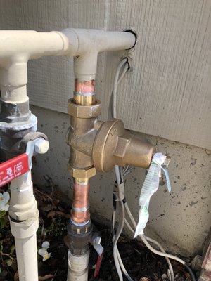 Photo of Affordable Plumbing Services - Los Gatos, CA, US. Newly installed pressure reducing valve