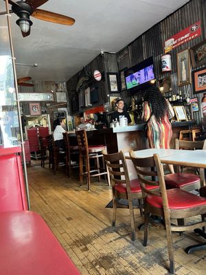 Photo of Hard Knox Cafe - San Francisco, CA, US. Bar area and big screen TV