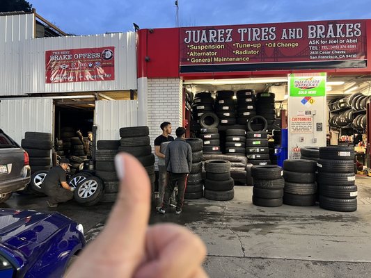 Photo of Juarez Tires and Brakes - San Francisco, CA, US. Gas station f or used tires