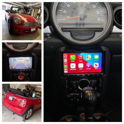 Photo of OE Plus - San Francisco, CA, US. Installed a Kenwood Excelon DDX8906S in a 2014 Mini Cooper Roadster, final year of the R56/ R57 chassis.